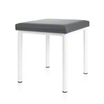 stool robusta with cushion, L x B 40 x 40 cm, frame color white