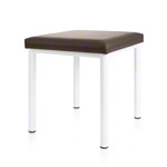 stool robusta with cushion, L x B 40 x 40 cm, frame color white
