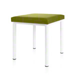 stool robusta with cushion, L x B 40 x 40 cm, frame color white