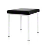 stool robusta with cushion, L x B 40 x 40 cm, frame color white