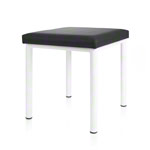 stool robusta with cushion, L x B 40 x 40 cm, frame color white