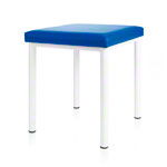 stool robusta with cushion, L x B 40 x 40 cm, frame color white