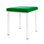 stool robusta with cushion, L x B 40 x 40 cm, frame color white