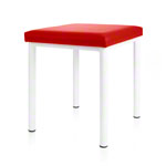stool robusta with cushion, L x B 40 x 40 cm, frame color white