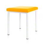 stool robusta with cushion, L x B 40 x 40 cm, frame color white