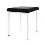 stool robusta with cushion, L x B 40 x 40 cm, frame color white