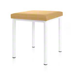 stool robusta with cushion, L x B 40 x 40 cm, frame color white