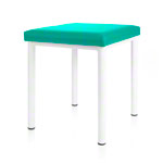 stool robusta with cushion, L x B 40 x 40 cm, frame color white