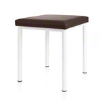 stool robusta with cushion, L x B 40 x 40 cm, frame color white