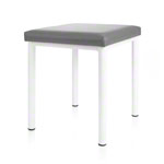 stool robusta with cushion, L x B 40 x 40 cm, frame color white