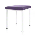 stool robusta with cushion, L x B 40 x 40 cm, frame color white