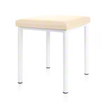 stool robusta with cushion, L x B 40 x 40 cm, frame color white