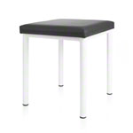 stool robusta with cushion, L x B 40 x 40 cm, frame color white