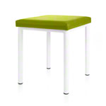 stool robusta with cushion, L x B 40 x 40 cm, frame color white