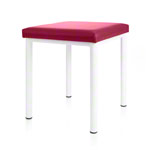 stool robusta with cushion, L x B 40 x 40 cm, frame color white