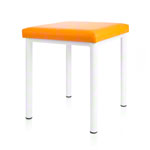stool robusta with cushion, L x B 40 x 40 cm, frame color white