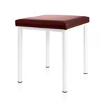 stool robusta with cushion, L x B 40 x 40 cm, frame color white