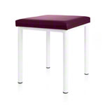 stool robusta with cushion, L x B 40 x 40 cm, frame color white