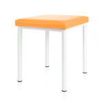 stool robusta with cushion, L x B 40 x 40 cm, frame color white