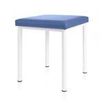 stool robusta with cushion, L x B 40 x 40 cm, frame color white
