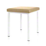 stool robusta with cushion, L x B 40 x 40 cm, frame color white