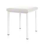 stool robusta with cushion, L x B 40 x 40 cm, frame color white