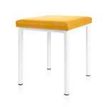 stool robusta with cushion, L x B 40 x 40 cm, frame color white