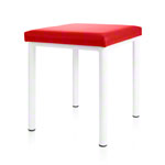 stool robusta with cushion, L x B 40 x 40 cm, frame color white