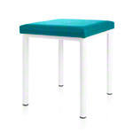 stool robusta with cushion, L x B 40 x 40 cm, frame color white