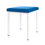 stool robusta with cushion, L x B 40 x 40 cm, frame color white