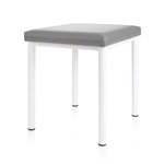 stool robusta with cushion, L x B 40 x 40 cm, frame color white