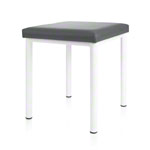stool robusta with cushion, L x B 40 x 40 cm, frame color white