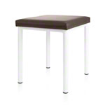 stool robusta with cushion, L x B 40 x 40 cm, frame color white