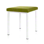 stool robusta with cushion, L x B 40 x 40 cm, frame color white