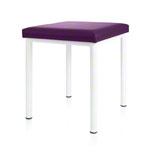 stool robusta with cushion, L x B 40 x 40 cm, frame color white