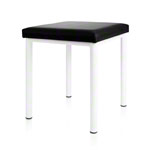 stool robusta with cushion, L x B 40 x 40 cm, frame color white