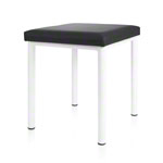 stool robusta with cushion, L x B 40 x 40 cm, frame color white