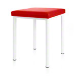 stool robusta with cushion, L x B 40 x 40 cm, frame color white