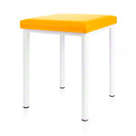 stool robusta with cushion, L x B 40 x 40 cm, frame color white