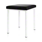 stool robusta with cushion, L x B 40 x 40 cm, frame color white