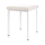 stool robusta with cushion, L x B 40 x 40 cm, frame color white