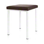 stool robusta with cushion, L x B 40 x 40 cm, frame color white
