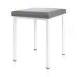 stool robusta with cushion, L x B 40 x 40 cm, frame color white