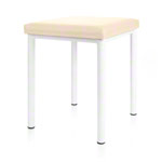 stool robusta with cushion, L x B 40 x 40 cm, frame color white