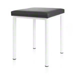 stool robusta with cushion, L x B 40 x 40 cm, frame color white