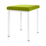 stool robusta with cushion, L x B 40 x 40 cm, frame color white