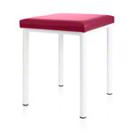 stool robusta with cushion, L x B 40 x 40 cm, frame color white