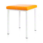 stool robusta with cushion, L x B 40 x 40 cm, frame color white
