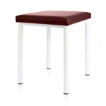 stool robusta with cushion, L x B 40 x 40 cm, frame color white