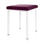 stool robusta with cushion, L x B 40 x 40 cm, frame color white